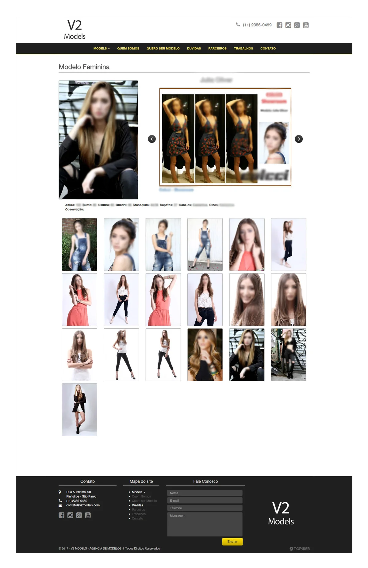 Design - Página de modelos