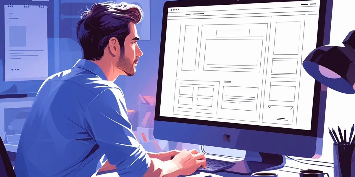 Ícone de um botão de 'Call to Action' com setas em direções diferentes, simbolizando os testes A/B para otimização de conversão em páginas de vendas.