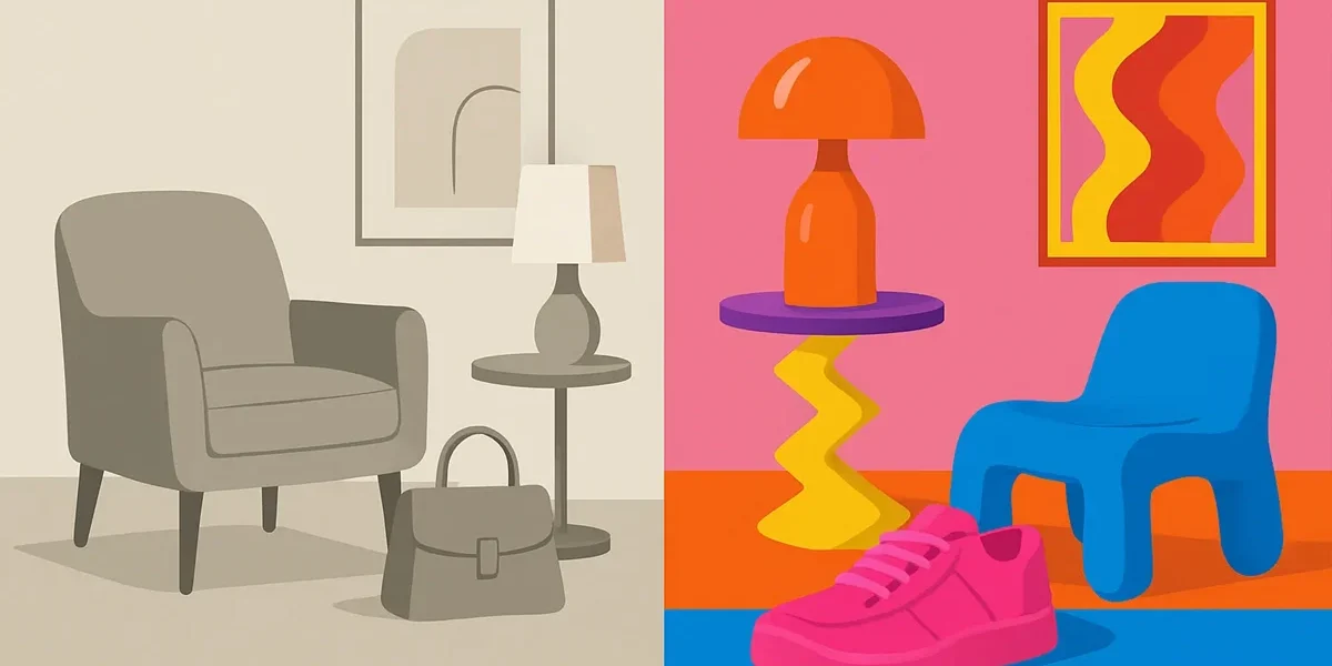 decoração antiga versus decoração do momento