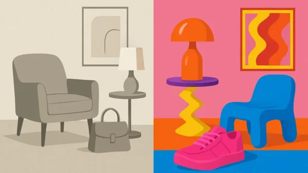 decoração antiga versus decoração do momento