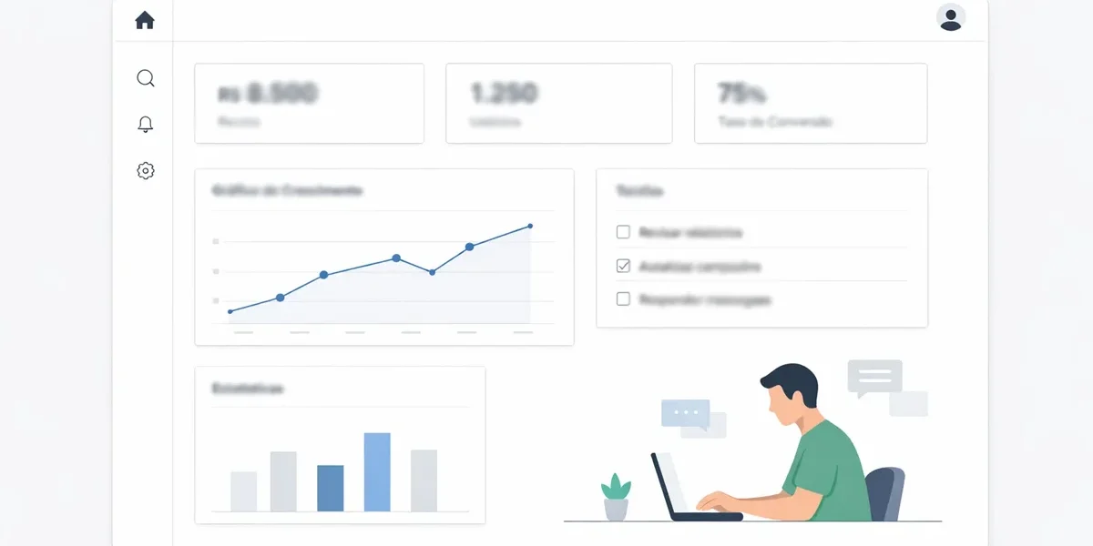 Exemplo de design minimalista utilizando espaço em branco para criar hierarquia visual e clareza em uma interface.