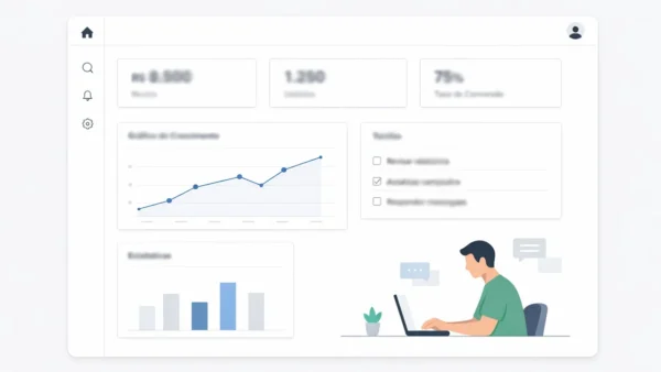 Exemplo de design minimalista utilizando espaço em branco para criar hierarquia visual e clareza em uma interface.