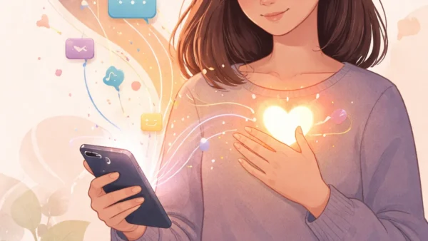 Representação conceitual da fusão entre a tecnologia digital e as emoções humanas, destacando a profundidade do design emocional.