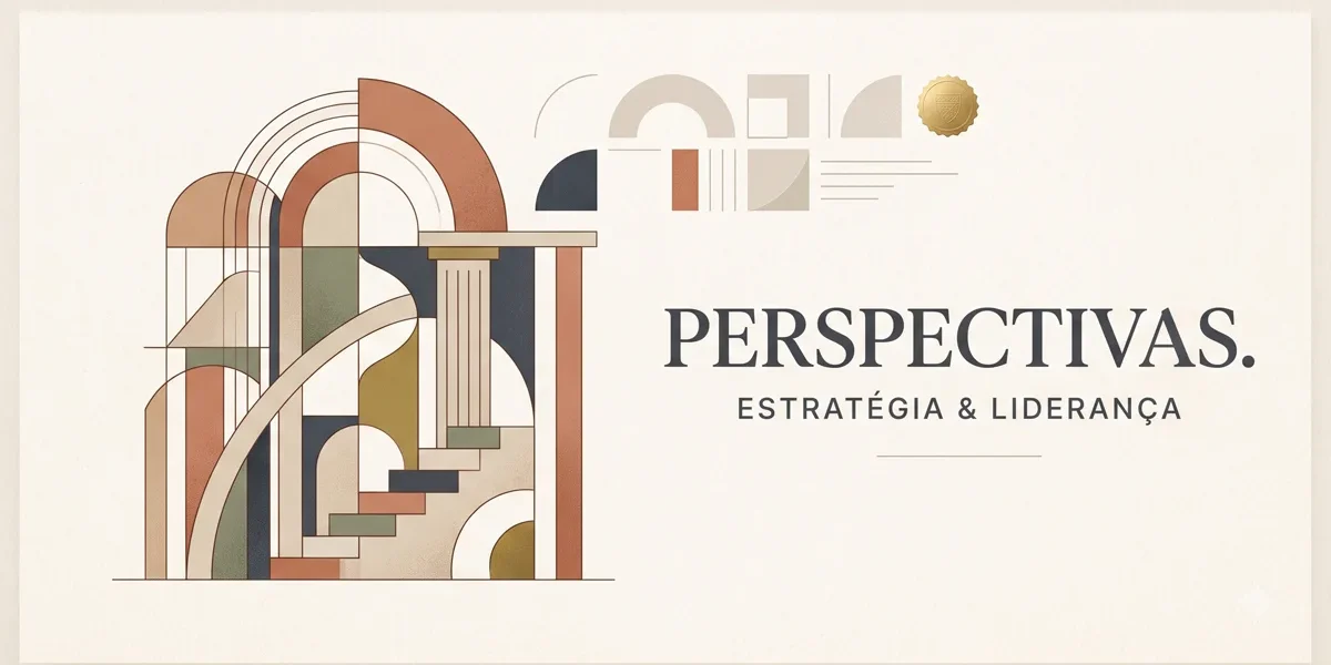 Ilustração editorial minimalista demonstrando o uso equilibrado de espaço em branco e tipografia refinada para marcas premium.